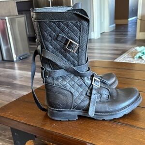 Steve Madden Black Combat & Moto Boots